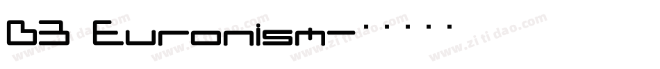 D3 Euronism字体转换